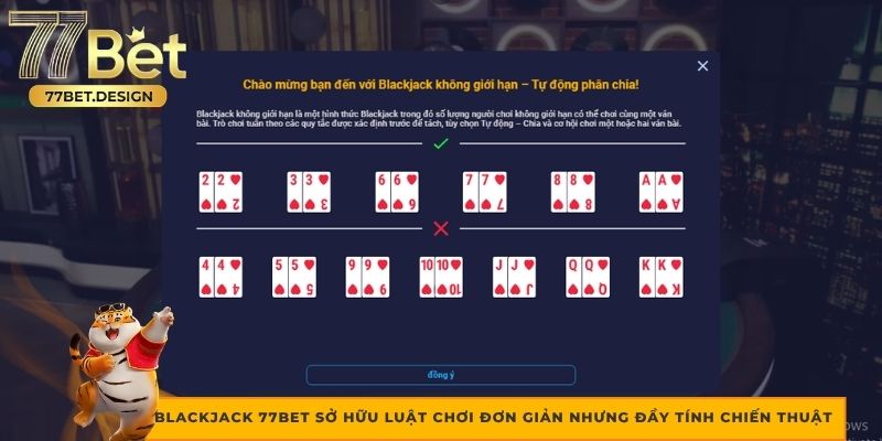 BlackJack 77BET sở hữu luật chơi đơn giản nhưng đầy tính chiến thuật BlackJack 77BET sở hữu luật chơi đơn giản nhưng đầy tính chiến thuật